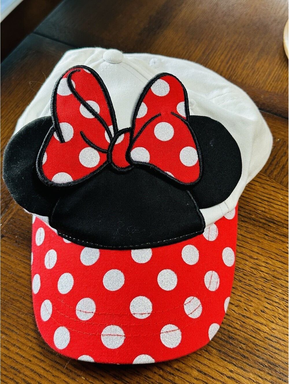 Disney Minnie. Mouse Youth Adjustable Baseball Cap with Bow and Ears